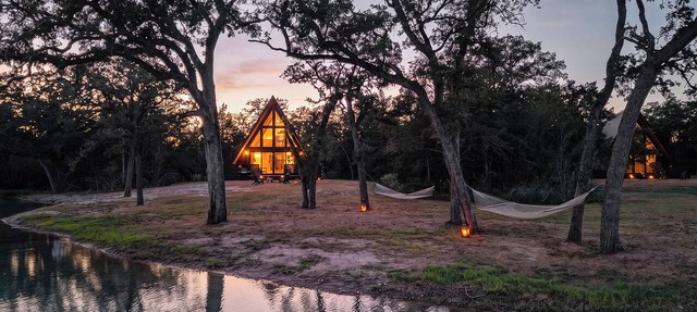 A quiet A-frame escape in the Texas countryside, made for slowing down. in Ledbetter