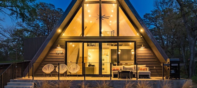 LAKE GETAWAY FRAME: A-Frame Cabin with Lake Views & Hammock Deck STAR GAZER! in Tool