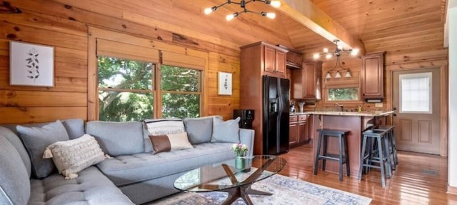 Modern log cabin between the beach and Disney in Geneva