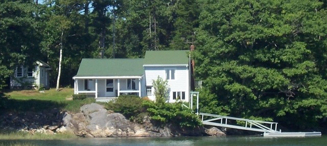 Oceanfront Cottage with Panoramic Views & Its Own Tidal Dock on Casco Bay in West Bath