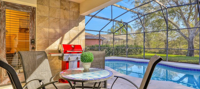 Peaceful home with an enclosed patio, pool, grill, washer/dryer, & AC in Clermont