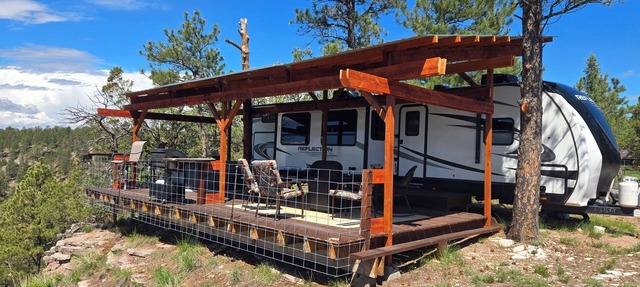 Reflection 37ft RV @EvansCliff w/Hot Tub on Deck, Beautiful Canyon Overlook! in Hot Springs