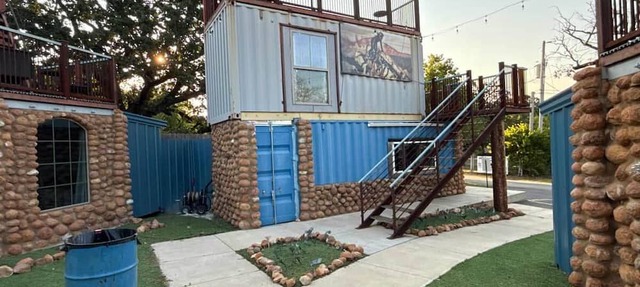 HT Innhabit rooftop view-Hike Wichita Mtns-Slps4 in Medicine Park